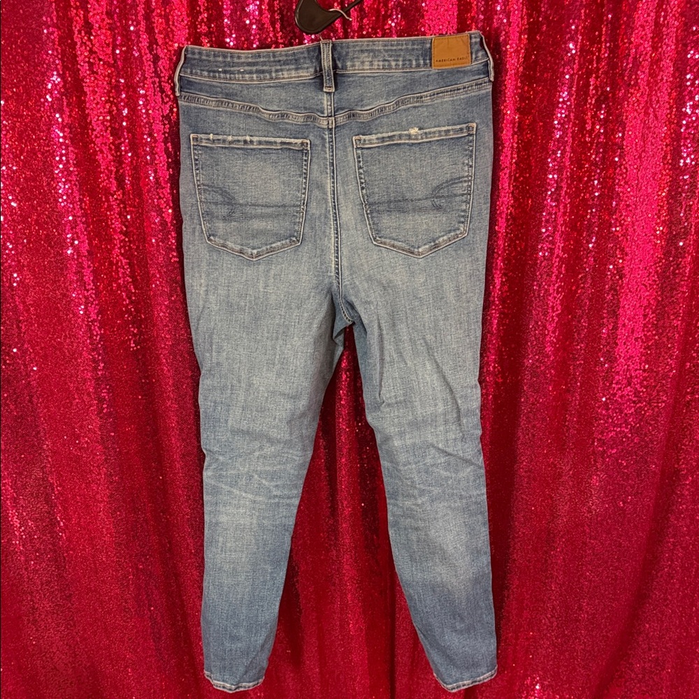 American Eagle Outfitters Skinny Distressed Jeans - Blue - Picture 5 of 8